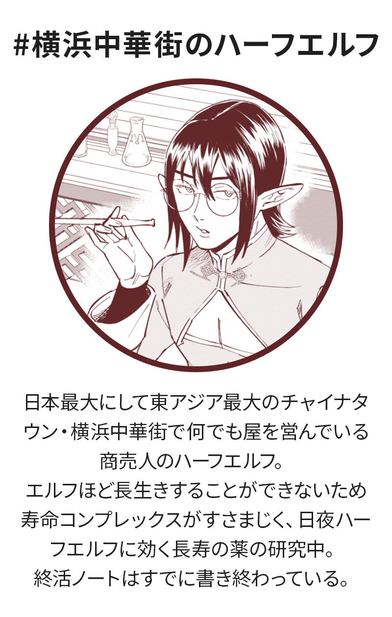 #横浜中華街のハーフエルフ